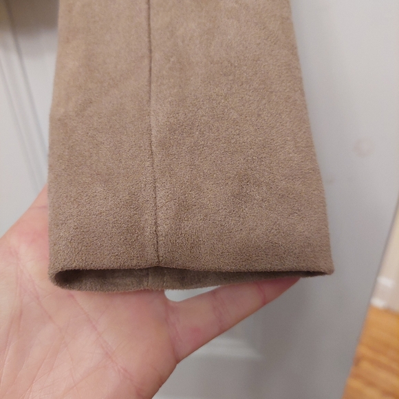 Light brown suede cropped jacket - Picture 4 of 5